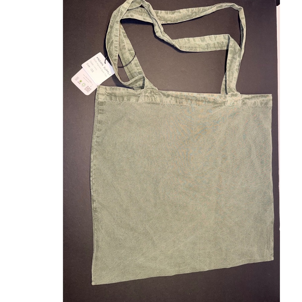 Subaru Known Supply Pigment Dyed Tote Bag Sage Green Nature Graphic NWT - Picture 3 of 5